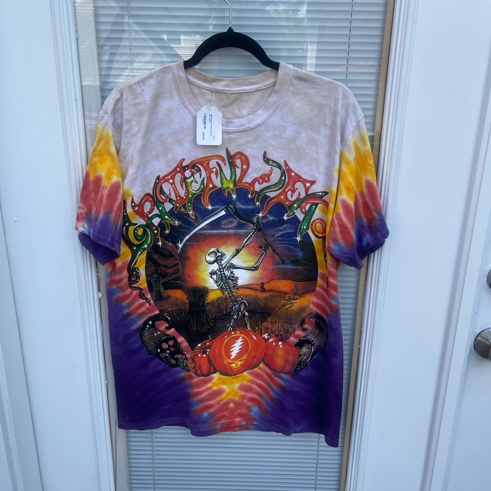 NWT VINTAGE TIE DYE GRATEFUL DEAD FALL TOUR TEE SHIRT 1994 SIZE M/L